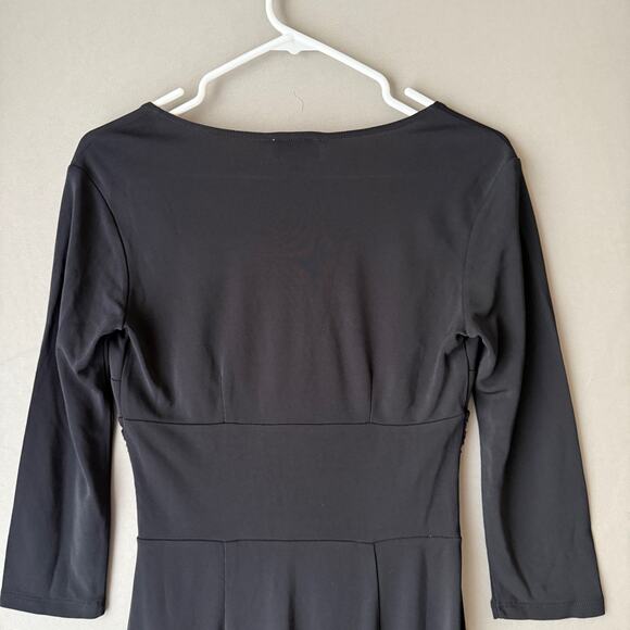 Ann Taylor LOFT Size 4 Black shift long sleeve mini Dress - Picture 8 of 9